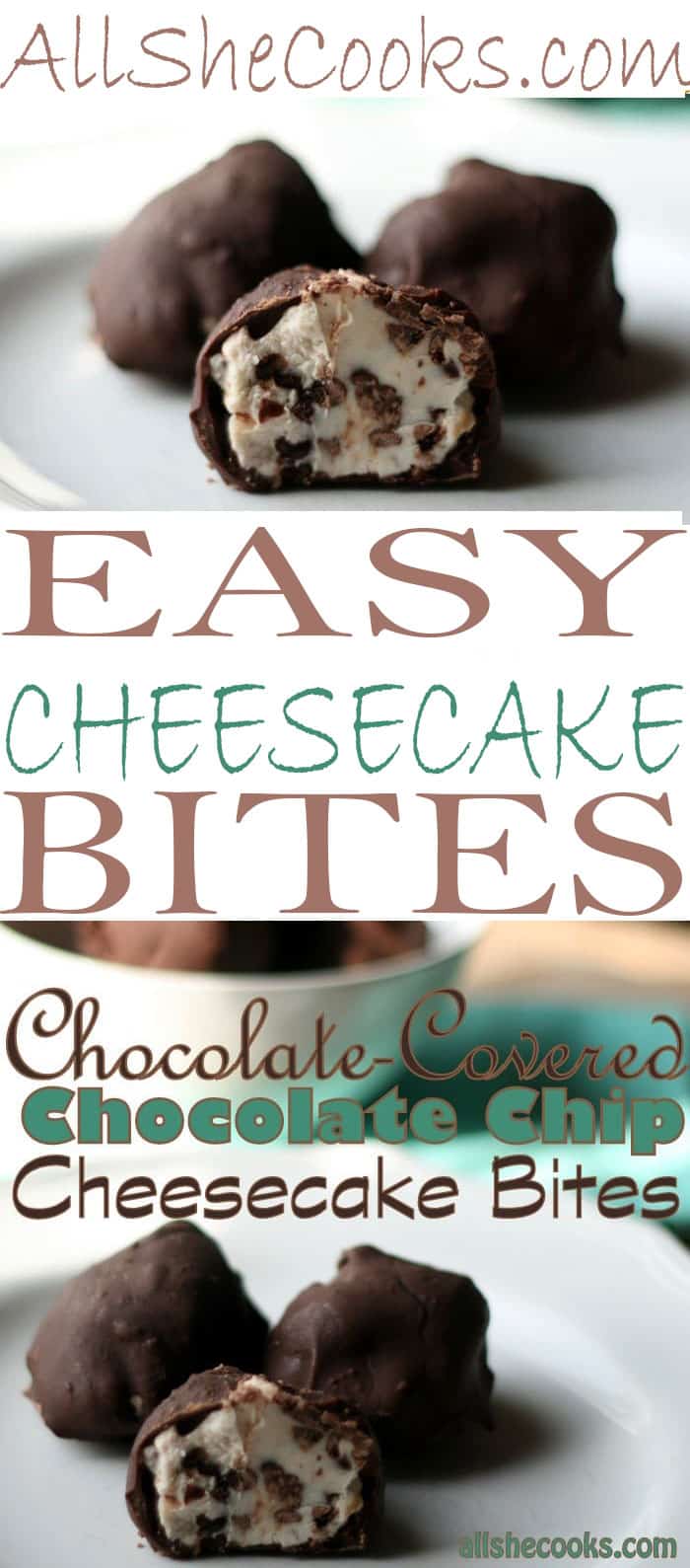 Easy Cheesecake Bites are a fun dessert recipe that anyone can make. Get your kids in the kitchen making bon bons, truffles, or cheesecake bites. Whatever you call this chocolate candy treat, they are delicious. #chocolates #cheesecakebites #cheesecakerecipes