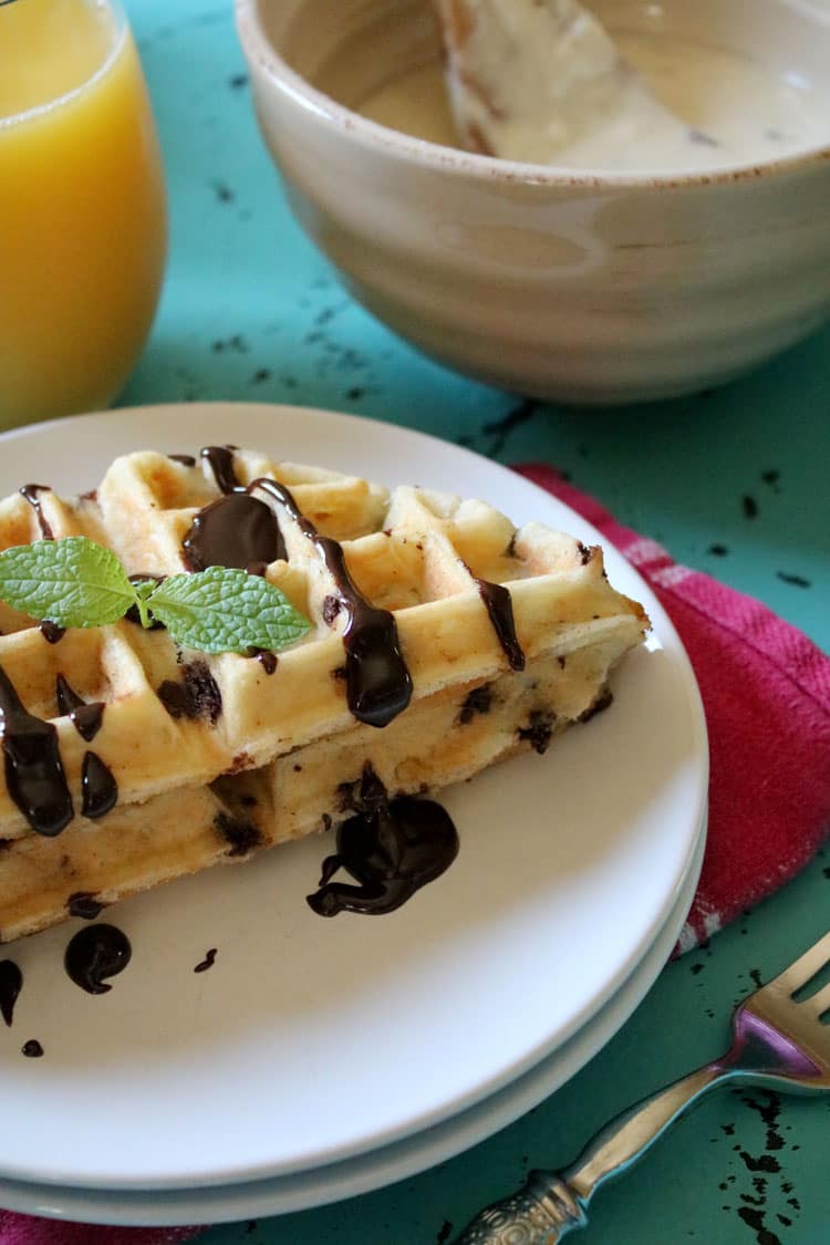 The Best Homemade Mint Waffles Recipe