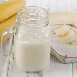 This is the Best Banana Smoothie. It's simple. It's easy. And its just three ingredients. So get out your blender and get blending!