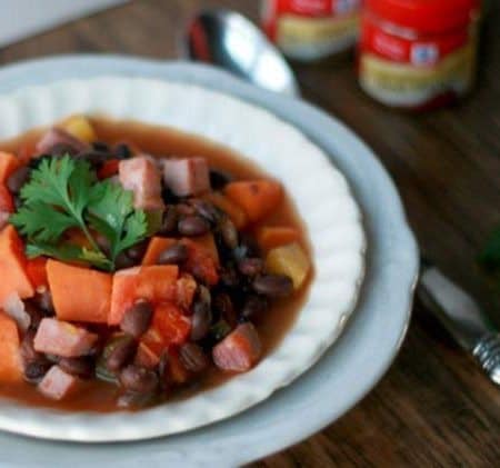 Try this Brazilian Sweet Potato and Black Bean Stew for a delicious spicy and sweet combination of flavors that is the perfect recipe to celebrate the summer games in Brazil.