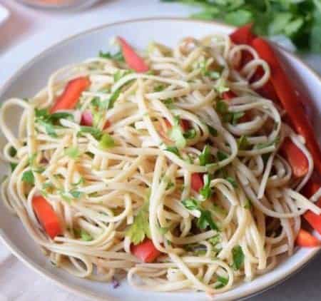 Cantonese Pan Fried Noodles is an easy recipe that incorporates colorful vegetables into a plate of delicious noodles. Get ready for a new favorite meal.