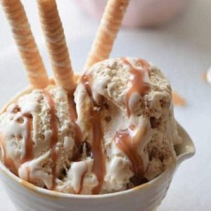 You'll want to try this Salted Caramel Homemade Ice Cream made with coconut milk. Homemade ice cream recipe that is easy to make at home and is easy for kids to help make.