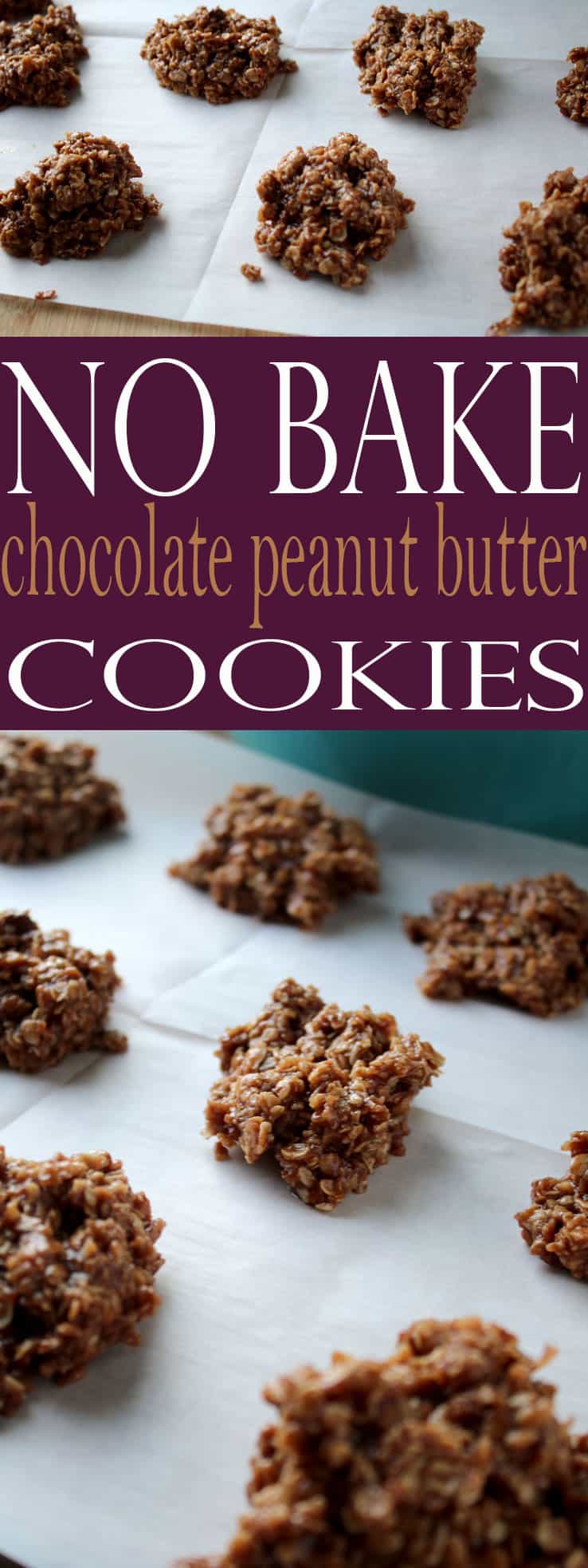 No Bake Chocolate Oatmeal Cookies with Peanut Butter- All She Cooks