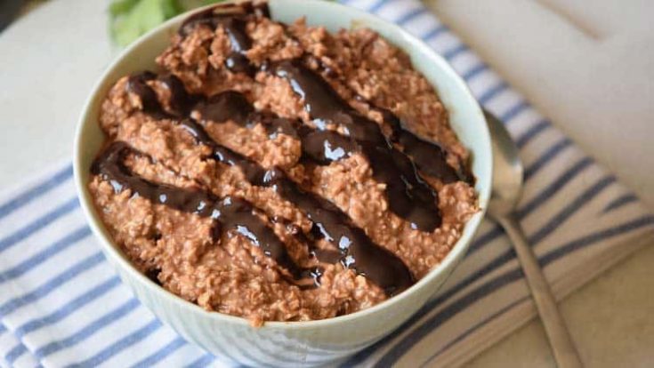 Overnight Slow Cooker Hot Chocolate Oatmeal
