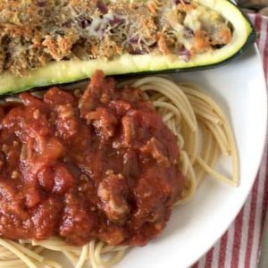 You'll love these Stuffed Zucchini Boats. The stuffing is a combination of breadcrumbs and other ingredients that add a flavorful twist to this summer side dish. Enjoy a new side dish with your favorite pasta dinner.