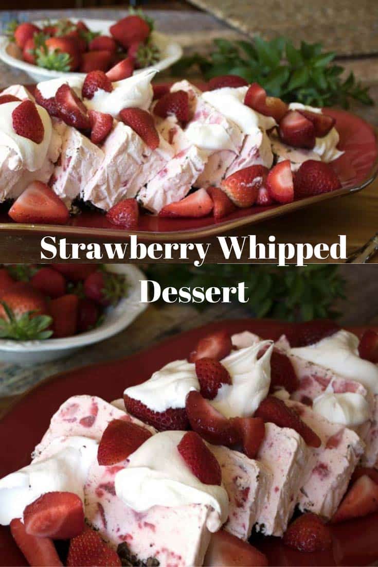 Strawberry Whipped Dessert is a frozen treat that is sweet and delicious and will have you begging for more. This easy dessert will quickly become a family favorite because of its gorgeous presentation and ease of preparation.