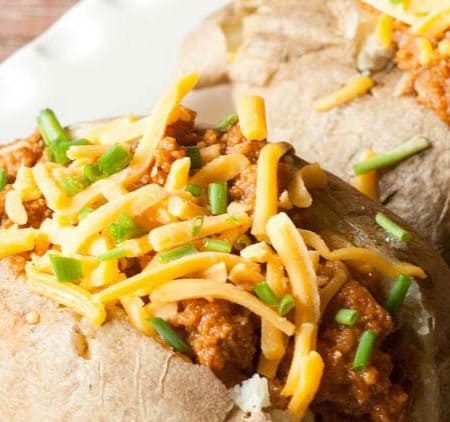 Easy dinner ideas for back to school meals. We've got a Chili Baked Potato and some other easy dinner ideas to get you started.