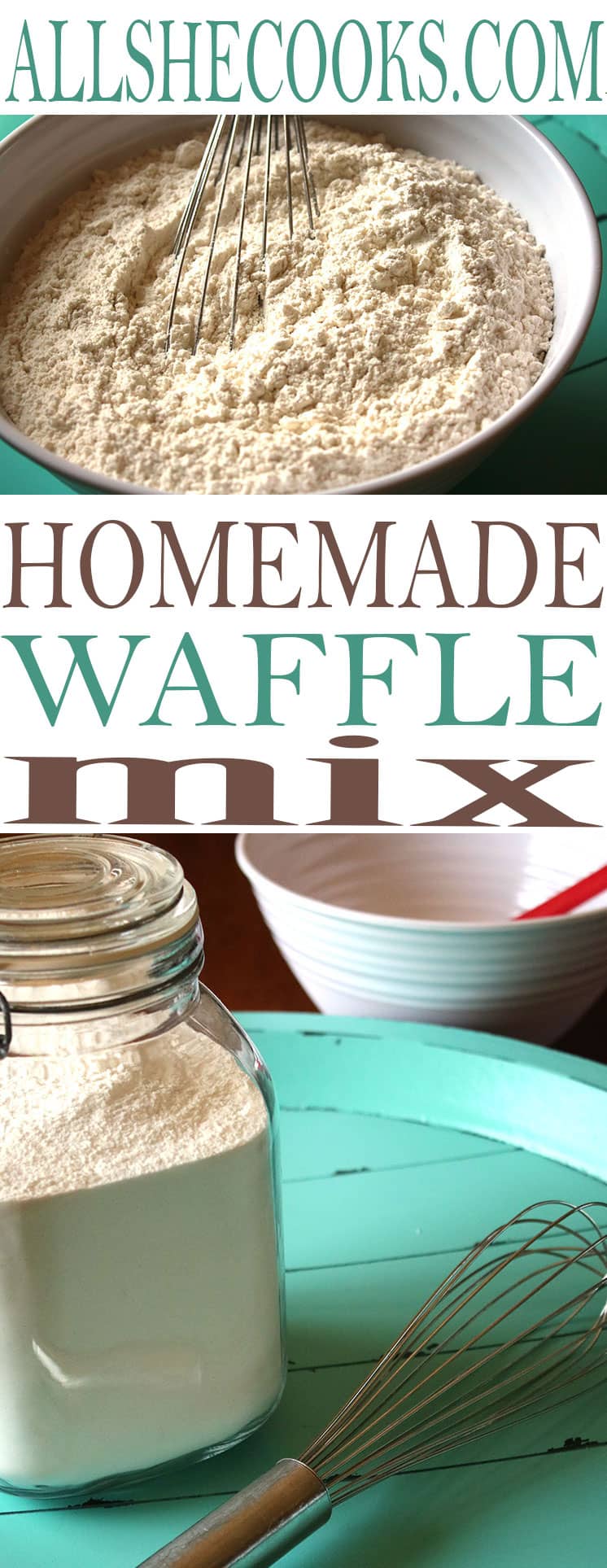 Make Ahead Waffle Mix recipe is what you need for busy morning meals. This waffle mix saves you time and is a healthier-for-you homemade waffle mix recipe.