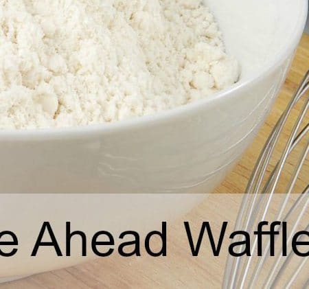 Make Ahead Waffle Mix recipe is just what you need for busy morning meal solutions. This waffle mix saves you time and is a healthier-for-you homemade waffle mix recipe.