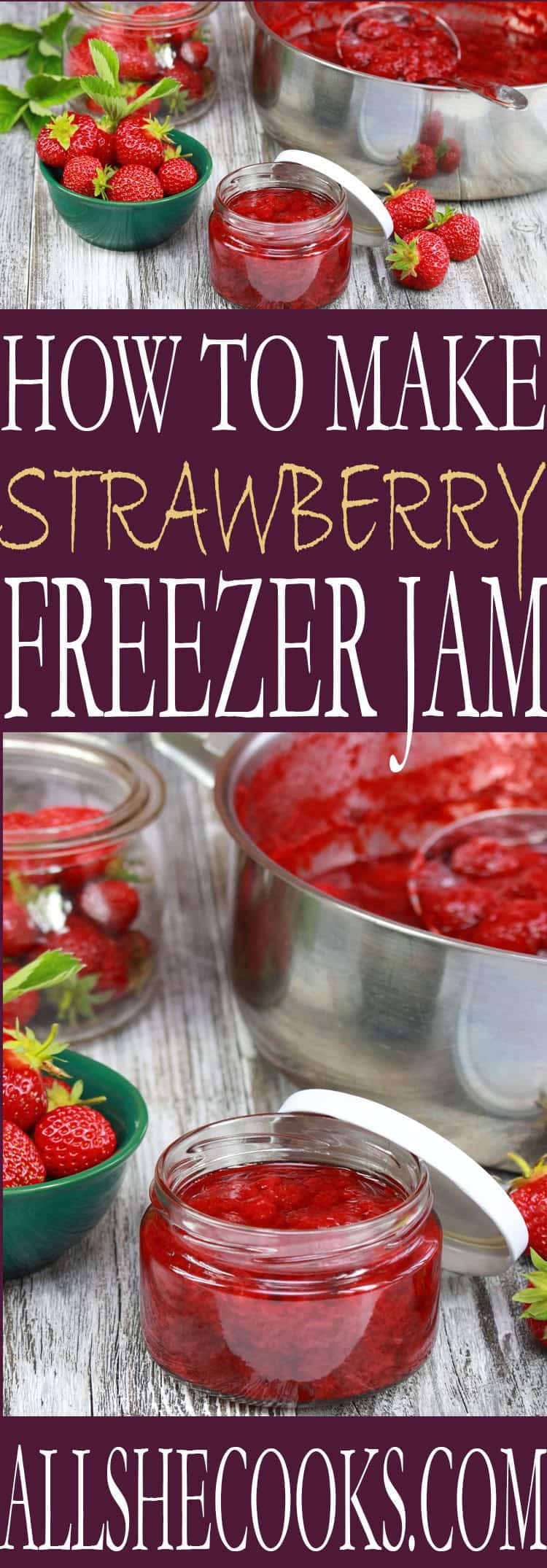 Learn how to make freezer strawberry jam at home. This is an easy recipe flavorful sweet strawberry jam recipe.