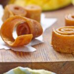 Fruit leather is a healthy snack for everyone. Think of fruit roll ups, but a healthy homemade version that you can feel good about eating. Make fruit leather for the perfect lunch snack.