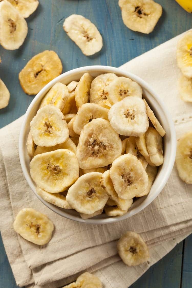 Amor estos chips de plátano deshidratados