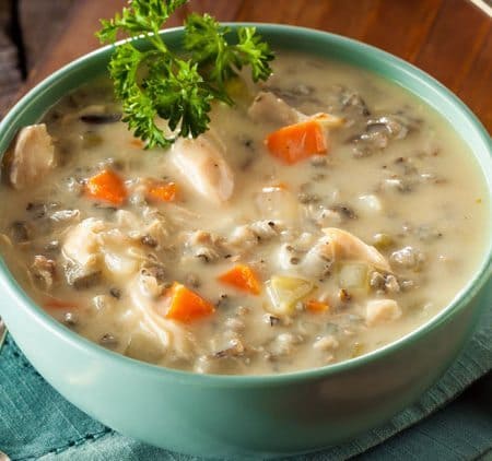Enjoy this hearty Chicken and Wild Rice Soup that is the perfect comfort food for cooler days of fall and winter. Easy soup recipe with wild rice.