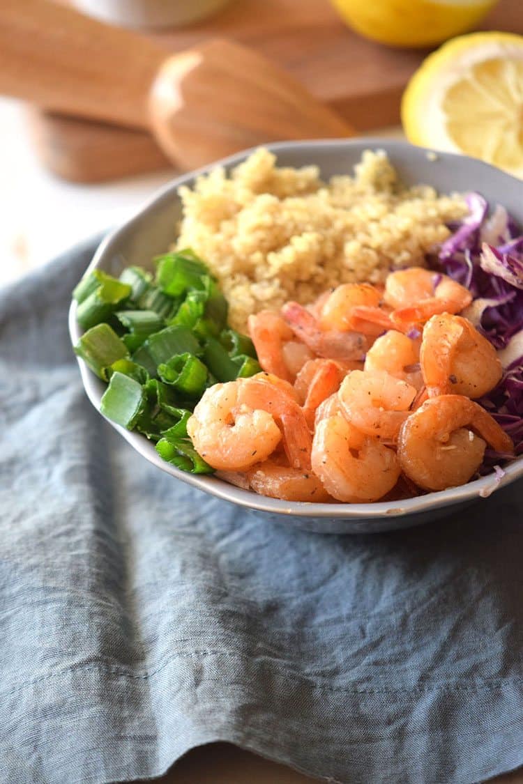 easydinnerbowlwithshrim All She Cooks