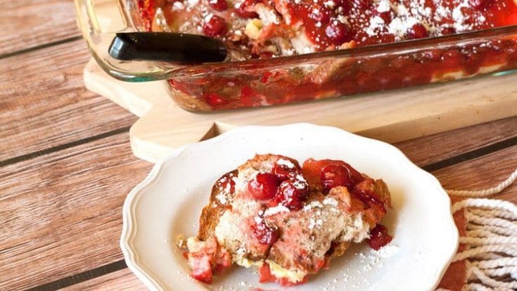 Overnight French Toast with Cherries