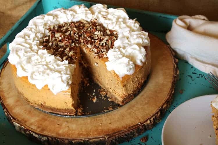 pumpkin cheesecake with pecans