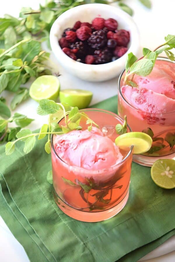 strawberry mojito float