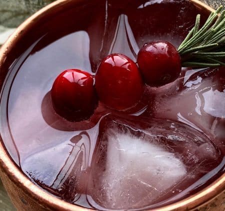 Here is one of the Best Holiday Cocktails, try this Cranberry Moscow Mule recipe - perfect for a holiday party.