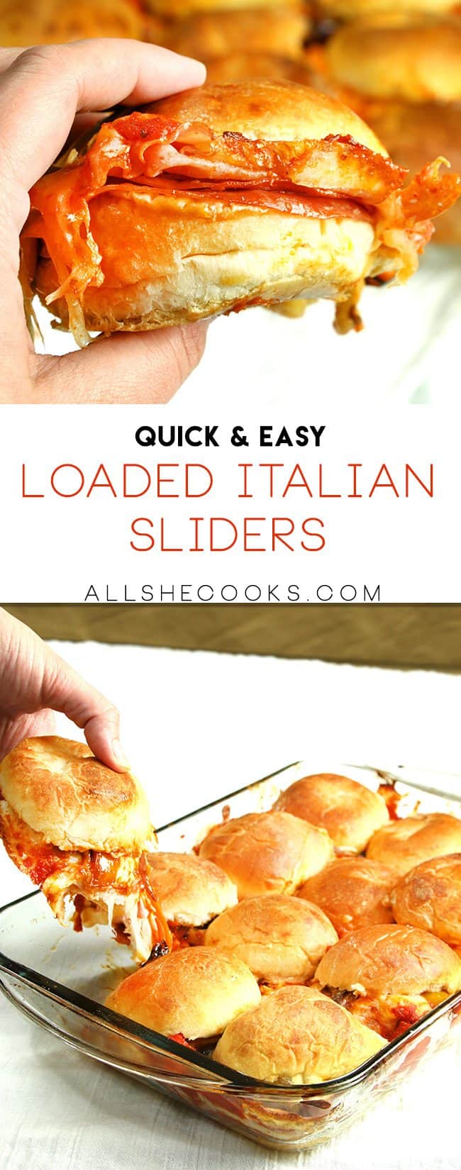 Try these Loaded Italian Sliders. This is an easy sliders recipe that is perfect for dinner or a game day get together.