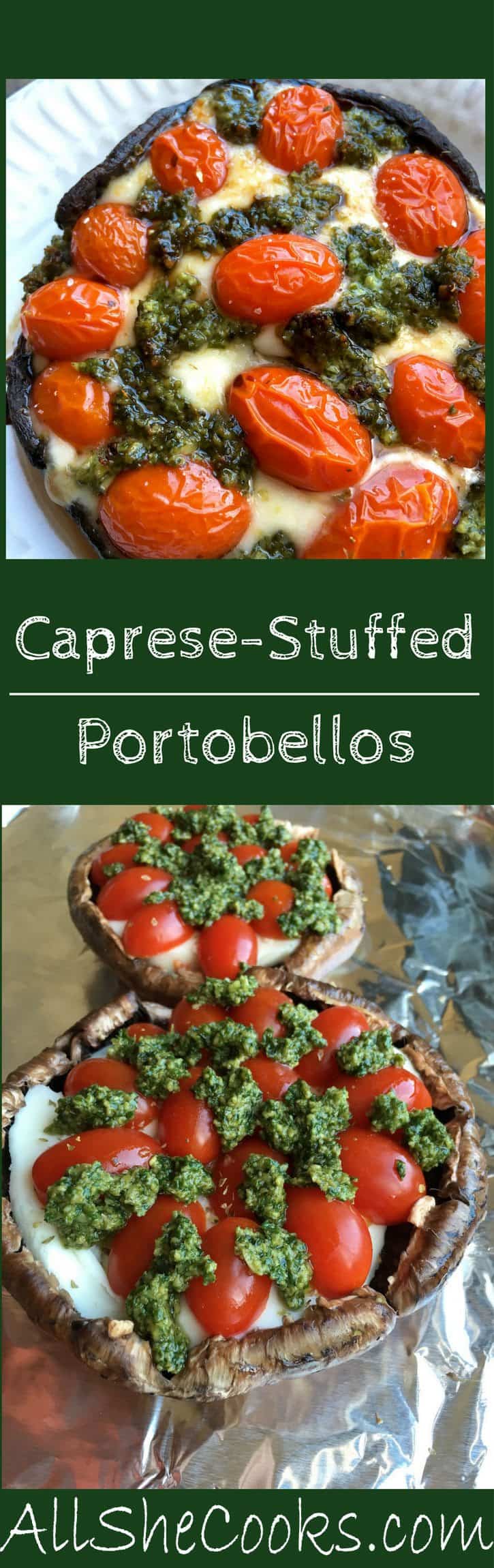MediterraneanInspired Stuffed Portobello Mushrooms All She Cooks
