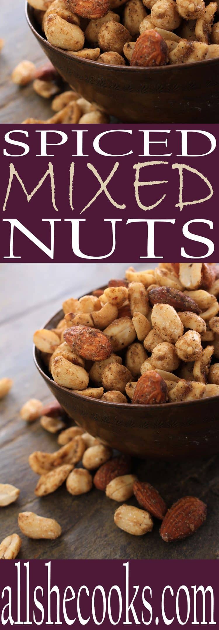 Seasoned Mixed Nuts All She Cooks