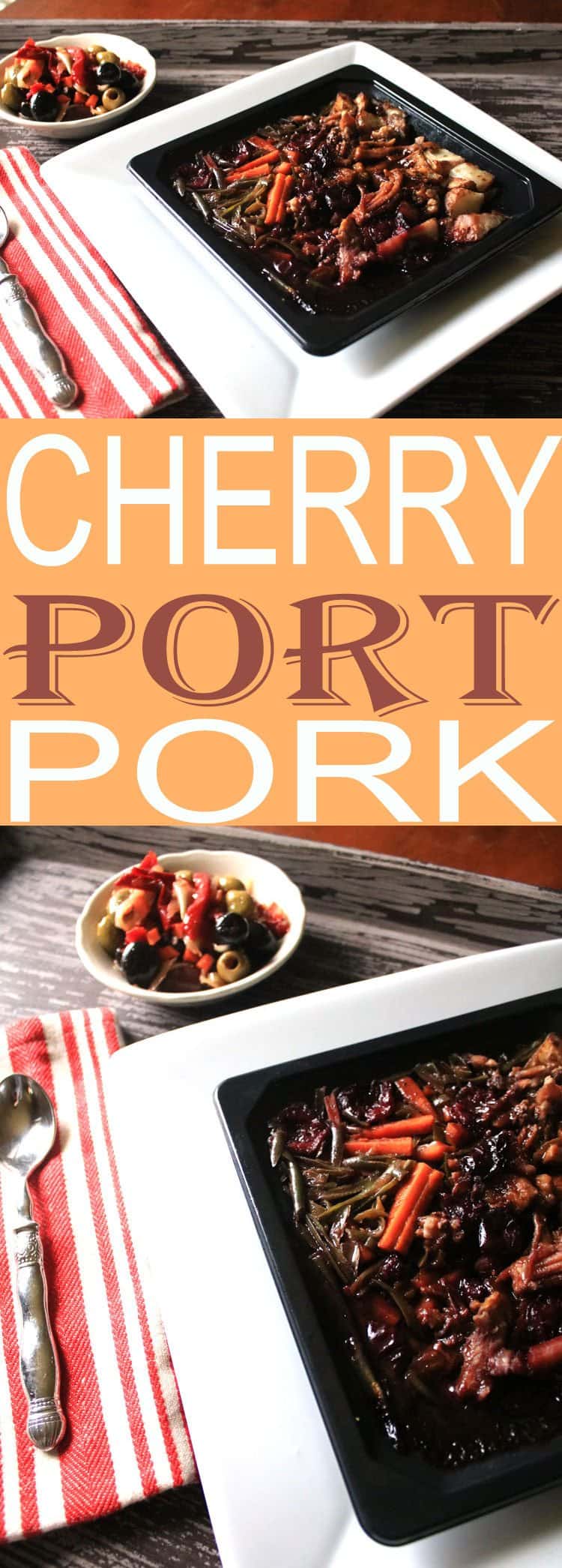 Cherry Port Pork in just 8 minutes! You will love this delicious pulled pork meal.