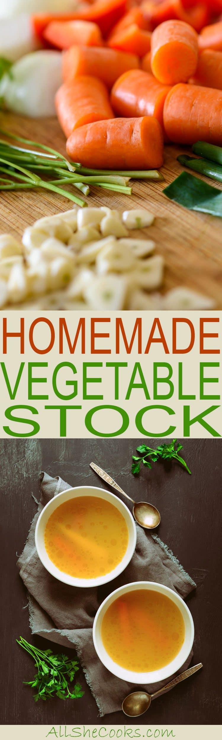 Homemade vegetable stock is an easy to make staple that is a basic ingredient in many recipes. Learn how to make vegetable stock and learn how to cook from scratch.