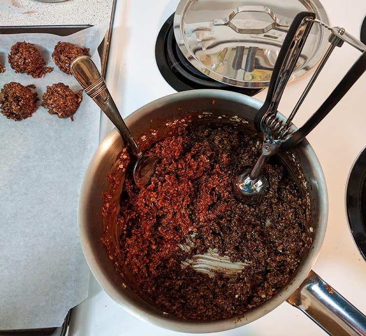 These easy No Bake Chocolate Drop Cookies with oatmeal and coconut are an explosion of chocolate-y goodness in your mouth. Just sayin....