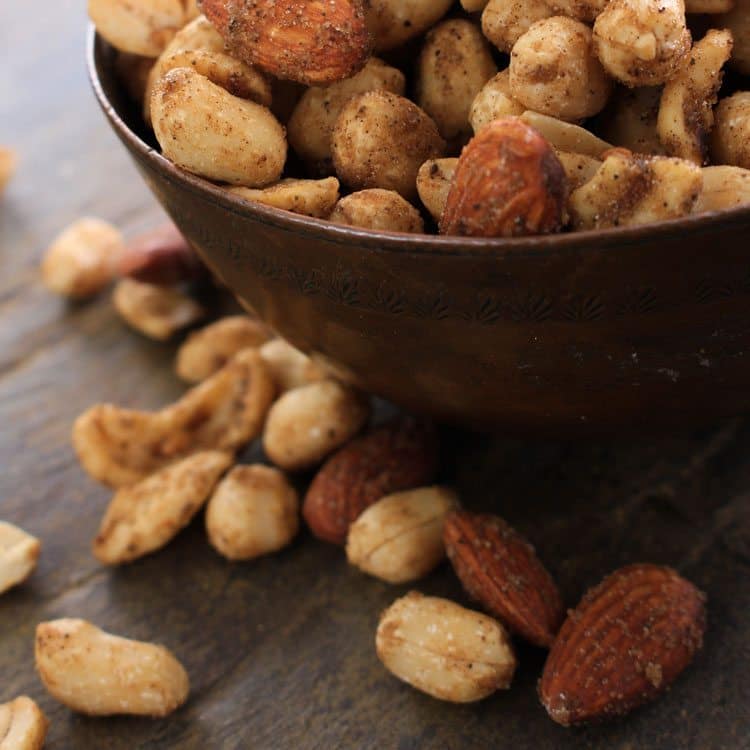 Seasoned Mix Nuts are an easy snack idea that is easy to make and don't require a lot of time to mix up.