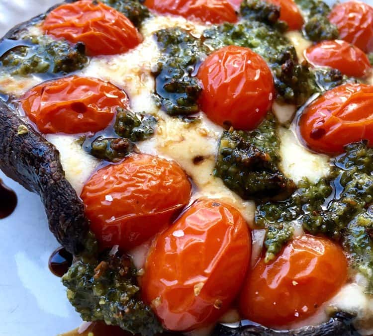 Caprese Stuffed Portobellos. These Caprese Stuffed Portobello Mushrooms are a healthy dinner recipe that are flavorful and delicious.