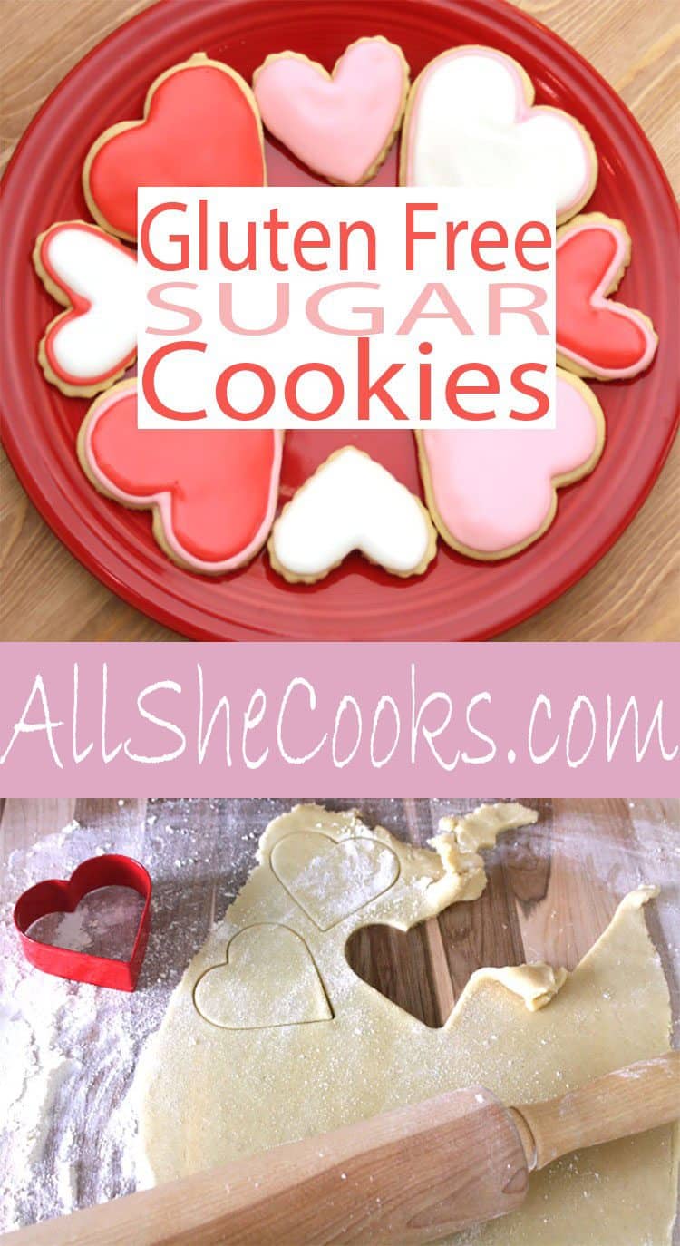 Gluten Free Sugar Cookies for Valentines Day are the perfect treat for Valentines day or any other day for your gluten-free diet.