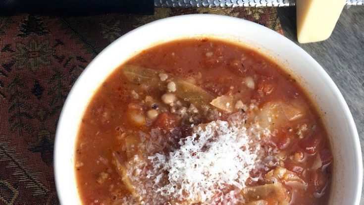 Spicy White Bean and Cabbage Soup