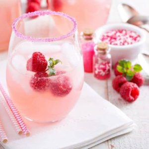 enjoy this delicious raspberry kiddie cocktail for a party
