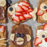 Funny Animal Faces Toast Treats