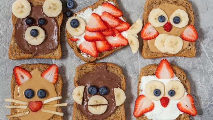 Funny Animal Faces Toast Treats