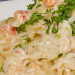 Copycat Red Lobster Crab Alfredo. You will love this classic alfredo recipe with pieces of crab meat.