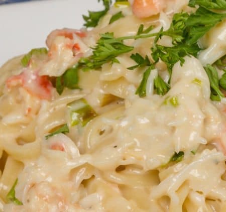 Copycat Red Lobster Crab Alfredo. You will love this classic alfredo recipe with pieces of crab meat.