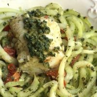 Cucumber Noodles with Fresh Pesto