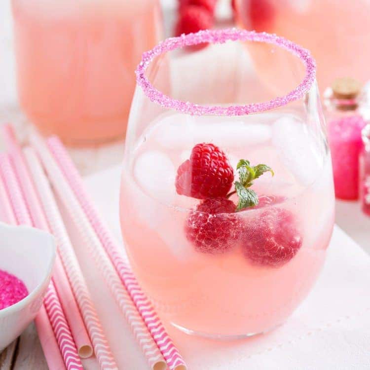 Looking for a kid's party drink? This Raspberry Kiddie Cocktail is the perfect drink to enjoy at a party.
