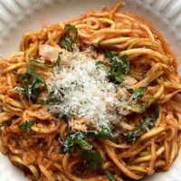 How to Make Zucchini Noodles with Arrabbiata Sauce