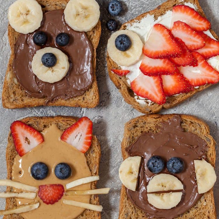 Animal Faces Toast Treats - Animal Toast is Fun for All Ages