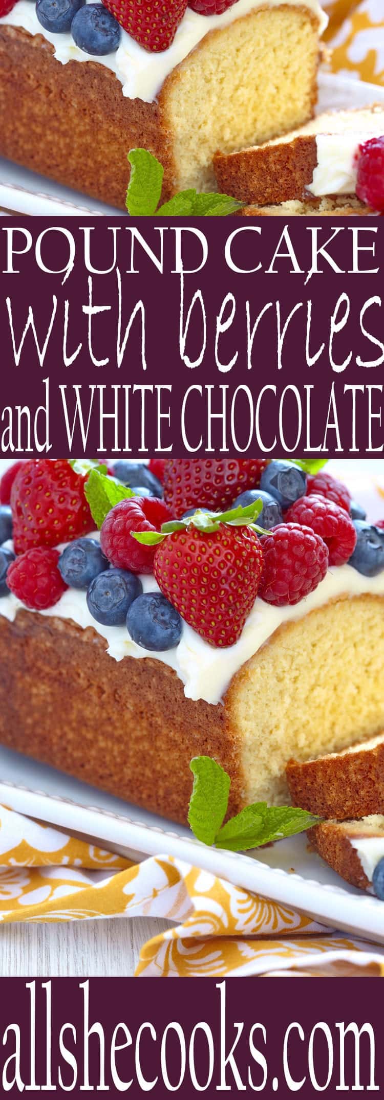 Make pound cake with berries and white chocolate sauce as a strawberry shortcake alternative. This easy and delicious dessert is worth savoring.