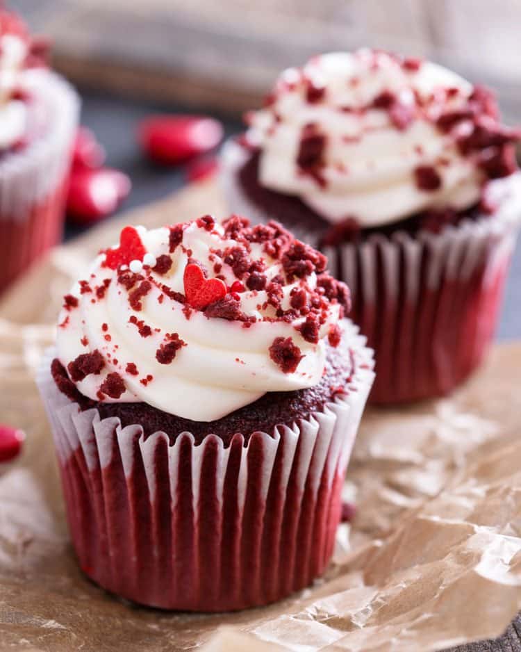 Valentine Red Velvet Cupcakes Recipe | All She Cooks