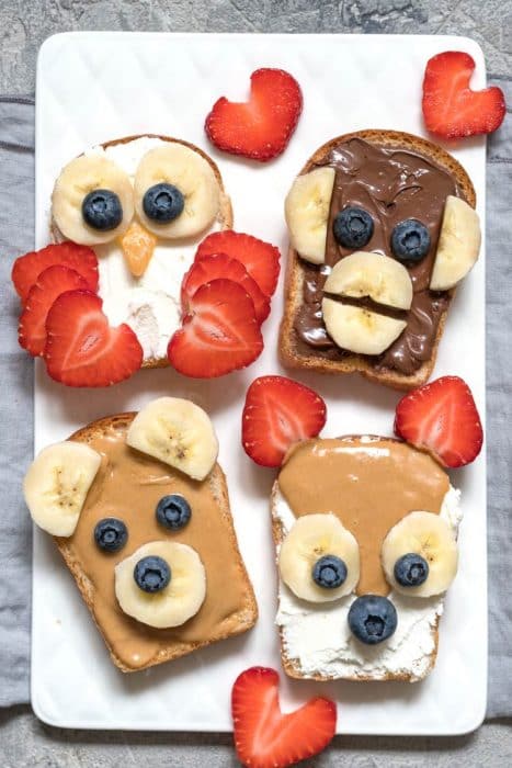 Animal Face Toast Treats | Fun for all ages! | All She Cooks