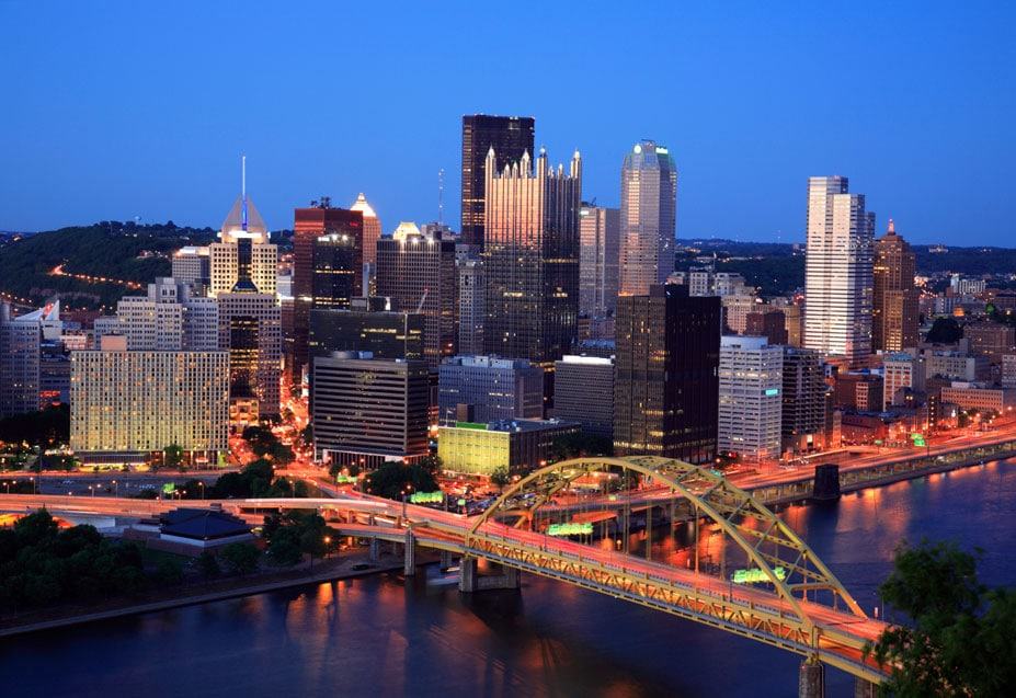 For the love of Pittsburgh. City of bridges in PA.