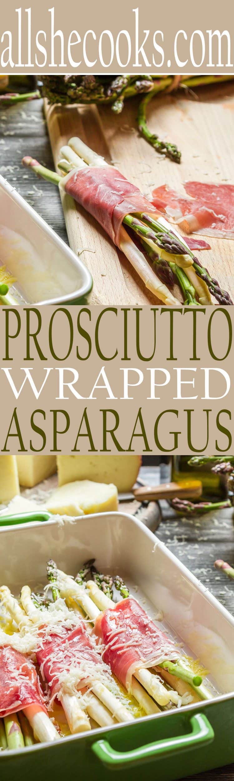 Enjoy Prosciutto Wrapped Asparagus as an appetizer or side dish recipe. This classic recipe is flavorful and always a popular recipe at parties.