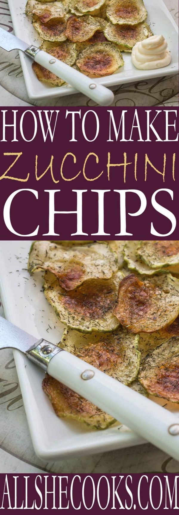 Homemade Zucchini Chips All She Cooks