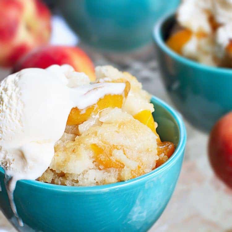 Now you can eat one of your favorites on Weight Watchers diet. Weight Watchers Peach Cobbler recipe is easy and delicious. Just make sure to use small bowls!