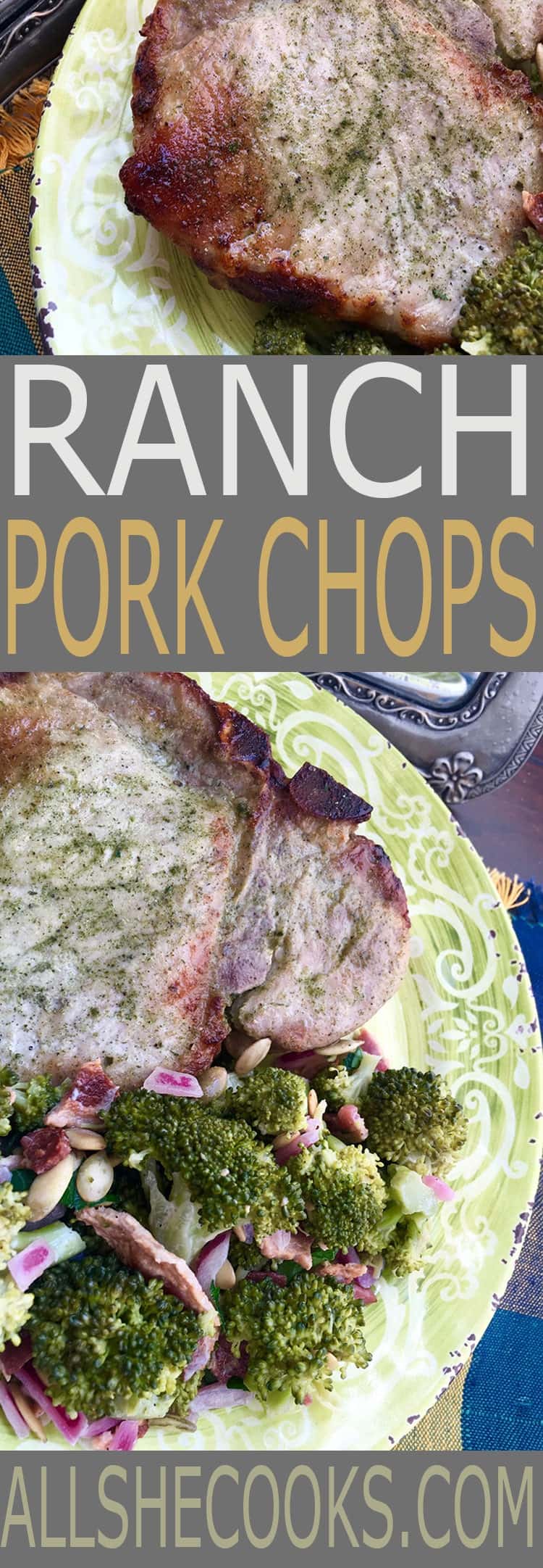 Ranch Pork Chops are rubbed with a homemade ranch seasoning that makes the flavor of this pork chop so flavorful.