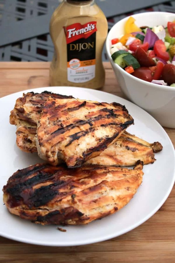 Dijon Grilled Chicken Recipe Marinated with Dijon and Seasoned to